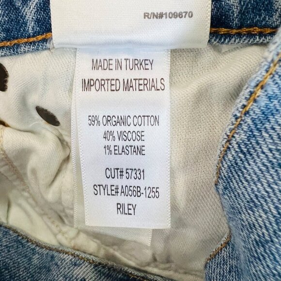 Agolde Riley Highrise crop distressed jeans, blue, size 26 N58 - Picture 11 of 12